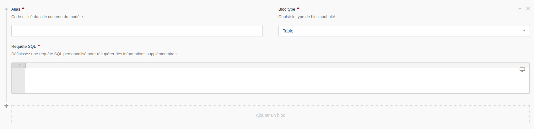 Définition d'un bloc fermée